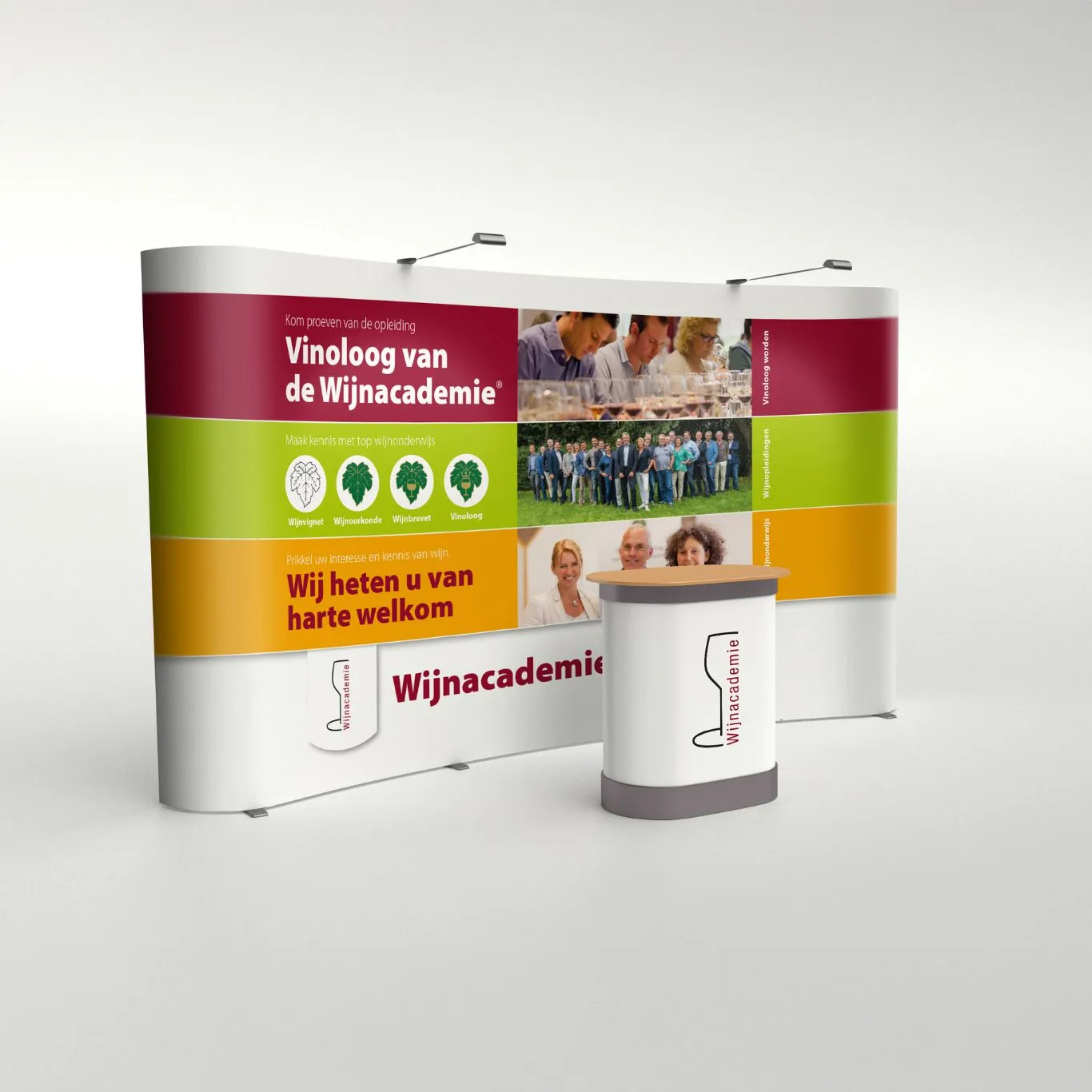 Beursstand ontwerp - Wijnacademie